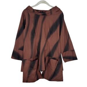 Matthildur tunic top boho art to wear Pima cotton, Icelandic Design, Sz Small